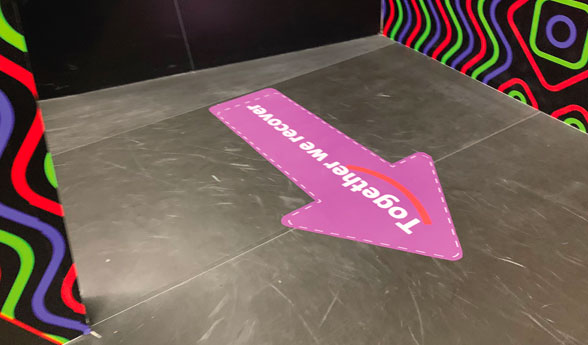 Floor Sticker Printing service example