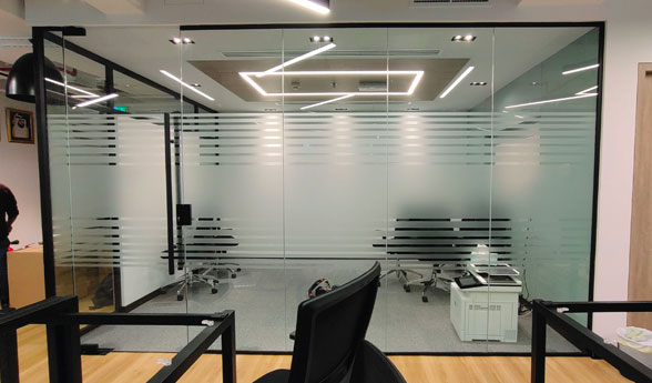Frosted Glass Stickers service example