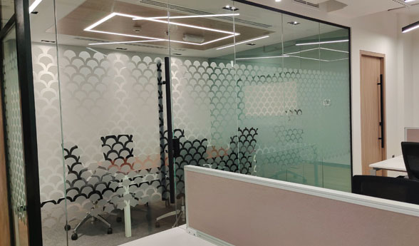 Frosted Glass Stickers service example