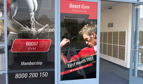 One Way Vision Glass Stickers service example