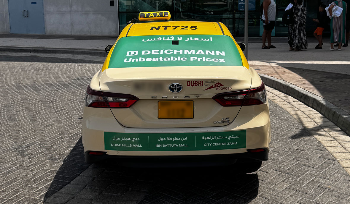 Taxi Advertising in Dubai service example