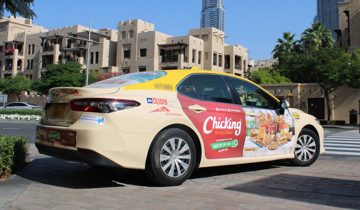 Taxi Advertising in Dubai service example
