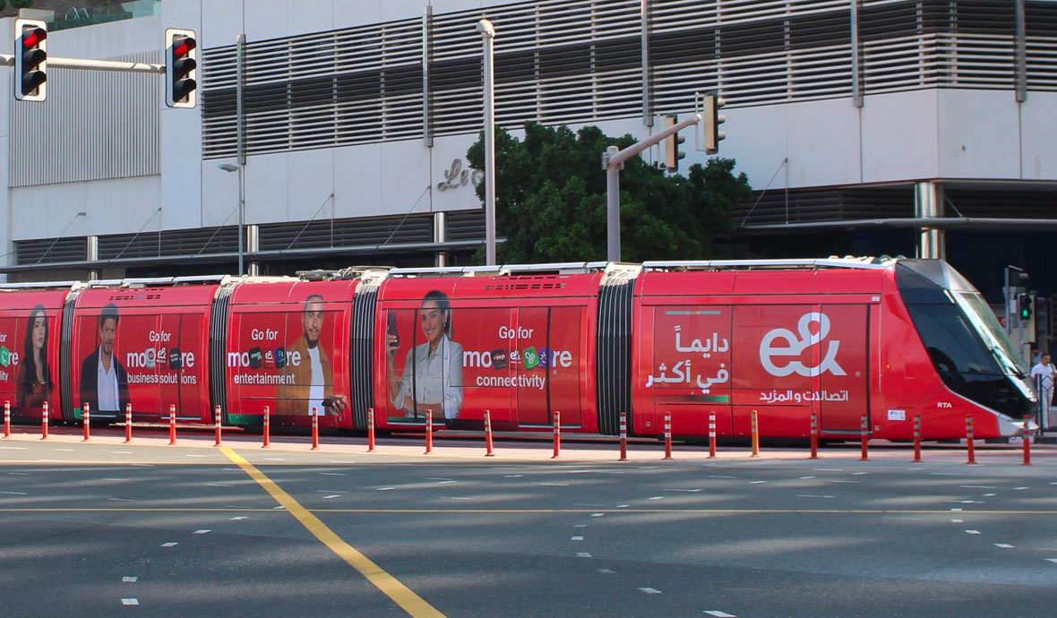 Dubai Tram Advertising: Branding on the City’s Most Stylish Route service example